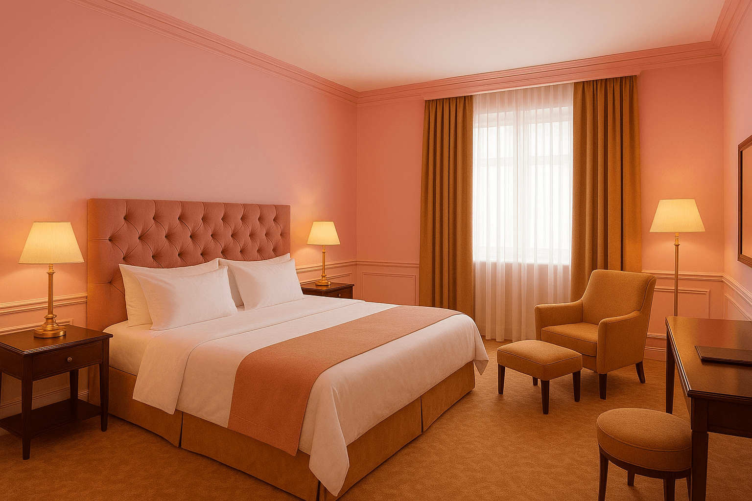 Hotel rooms, lounges, and common areas